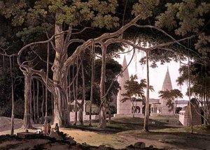 Hindoo-Tempel in Agouree, am Fluss Soane, Bahar, aus 
