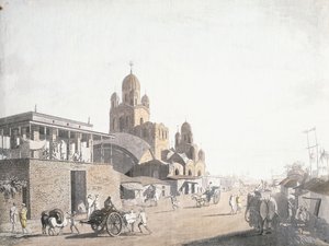 Straßenszene, aus "Views in Calcutta" von Thomas Daniell, 1786-1788