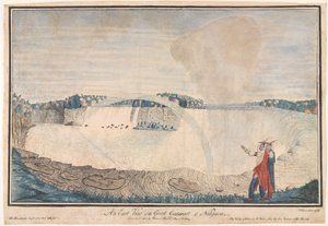 Eine Ostansicht des Großen Wasserfalls von Niagara, 1762