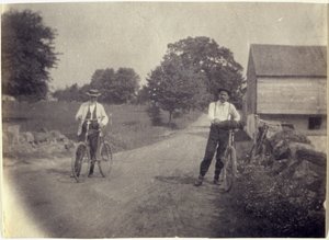 Samuel Murray und Benjamin Eakins auf Fahrrädern von Thomas Eakins