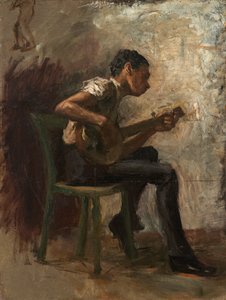 Studie für schwarzen Jungen beim Tanzen: Der Banjo-Spieler, ca. 1877