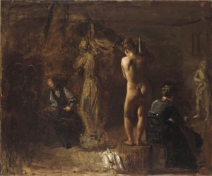 William Rush schnitzt seine allegorische Figur des Schuylkill River