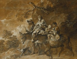 Eine Bauernfamilie auf dem Weg zum Markt von Thomas Gainsborough