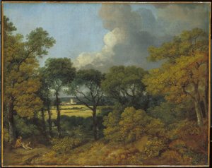 Waldlandschaft mit ruhendem Bauern von Thomas Gainsborough