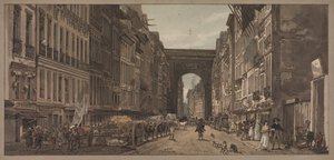 Eine Auswahl von zwanzig der malerischsten Ansichten in Paris: Blick auf das Tor von St. Denis von den Vororten aus