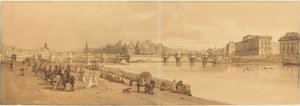 Ansicht der Pont Neuf, der Münze, etc.: pl.8 von Thomas Girtin