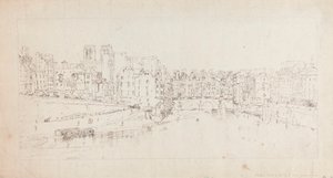 Ansicht von Pont St. Michel von Pont Neuf von Thomas Girtin