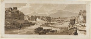 Ansicht der Stadt mit dem Louvre, etc., vom Pont Marie aus, aus Eine Auswahl von zwanzig der malerischsten Ansichten in Paris