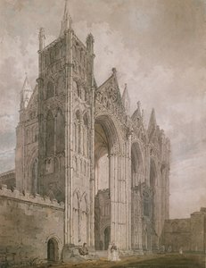 Westfassade der Kathedrale von Peterborough von Thomas Girtin