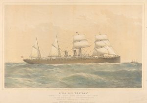 Dampfschiff Austral der Orient Steam Navigation Company Limited, ca. 1868-74 von Thomas Goldsworth Dutton