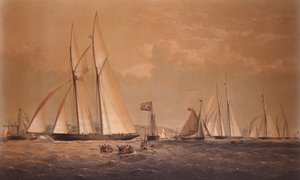 Die Cambria gewinnt das Anglo-Amerikanische Yacht-Rennen, 1868