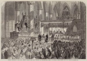 Chorhochzeit des Reverend Arthur Thynne mit Miss Kendall, in der Westminster Abbey am Dienstag von Thomas Harrington Wilson