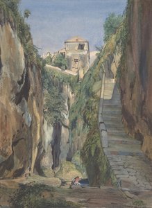 Ein Tal in Sorrent, Mitte des 19. Jahrhunderts von Thomas Hartley Cromek