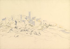 Die Akropolis vom Areopag aus, Athen, 24. April 1846 von Thomas Hartley Cromek
