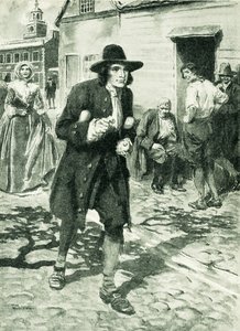 Benjamin Franklin kommt in Philadelphia an von Thomas Heath Robinson