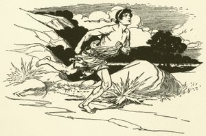 Die Nachricht von Marathon bringen (Gravur) von Thomas Heath Robinson