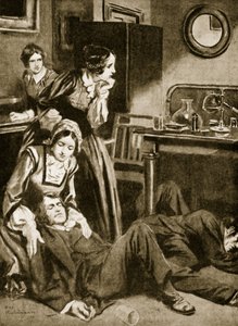 James Simpson und seine Assistenten entdecken Chloroform, November 1847 von Thomas Heath Robinson