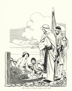 Die Berufung von Petrus, Jakobus und Johannes von Thomas Heath Robinson