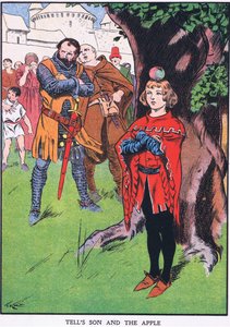 Wilhelm Tells Sohn und der Apfel von Thomas Heath Robinson