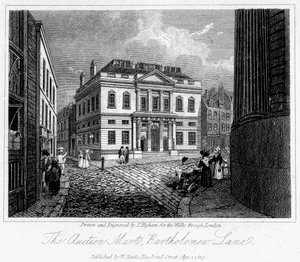 Das Auktionshaus, Bartholomew Lane, City of London, 1817