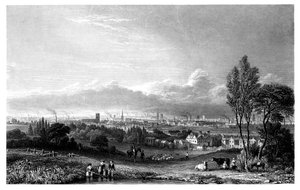 Ansicht von Manchester, 1844
