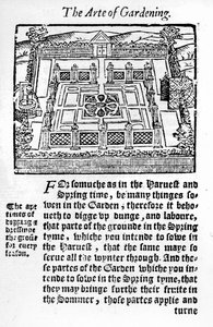 Elisabethanischer Garten aus The profitable arte of gardening, 1568 von Thomas Hill