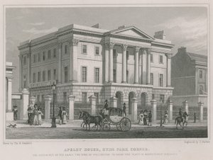 Apsley House, Hyde Park Corner, London, die Residenz des Herzogs von Wellington von Thomas Hosmer Shepherd