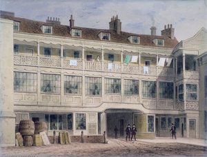 Belle Sauvage Yard, Ludgate Hill, London von Thomas Hosmer Shepherd