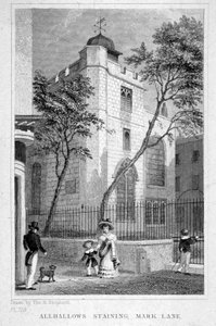 Kirche von All Hallows Staining, London von Thomas Hosmer Shepherd