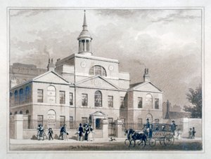 City of London Lying-In Hospital, City Road, Finsbury, London, um 1827