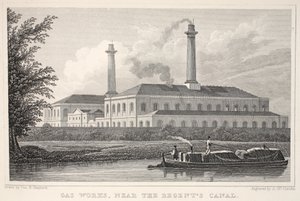 Gaswerke, nahe dem Regents Canal, aus 