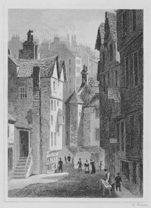 High School, Wynd, Edinburgh, graviert von William Watkins, 1831