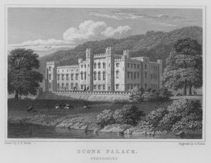 Scone Palace, Perthshire (Stich) von Thomas Hosmer Shepherd