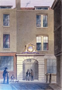 Der Eingang zur Bäckerhalle, 1855