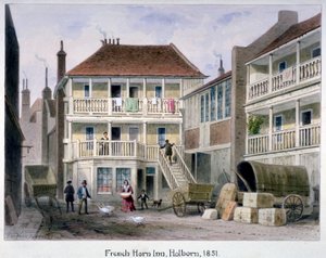 The French Horn Inn, Holborn, London von Thomas Hosmer Shepherd