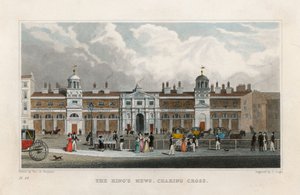 Die königlichen Stallungen, Charing Cross. Vorübergehendes Zuhause von Edward Cross