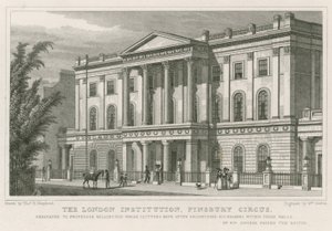 Die London Institution, Finsbury Circus von Thomas Hosmer Shepherd