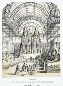 Der nubische Hof im Kristallpalast in Sydenham, ca. 1851-1855