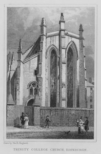 Trinity College Kirche, Edinburgh (Gravur) von Thomas Hosmer Shepherd