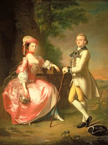 Sir John Pole, 5. Baronet, und seine Frau Elizabeth, 1755 von Thomas Hudson