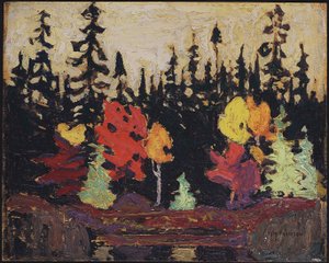 Schwarzfichte und Ahorn von Tom Thomson