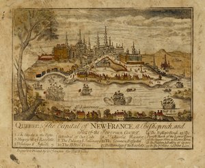 Quebec, die Hauptstadt von Neufrankreich, ein Bistum und Sitz des Souveränen Gerichts, 1759 von Thomas Johnston