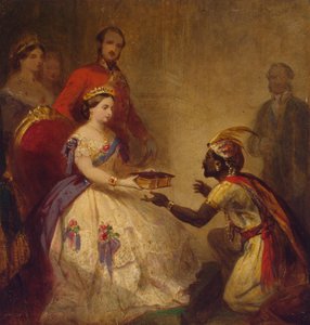 Königin Victoria überreicht einem afrikanischen Häuptling die Bibel (Das Geheimnis der Größe Englands) von Thomas Jones Barker