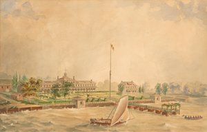 Die Quarantäne im Lazarett, ca. 1860 von Thomas L. Cernea