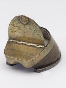 Tintenfass aus einem Pferdehuf, gehörte Captain William Tyrwhitt Drake, Royal Horse Guards, ca. 1829
