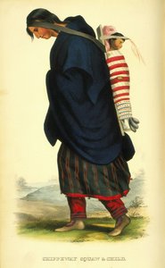 Chippeway-Frau und Kind, 1848