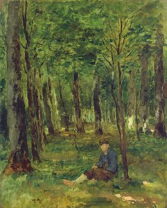 Junger Bauer sitzt im Wald, 1878