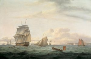 Schiffe vor dem Hafen von Ramsgate