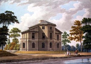 Nordostansicht von Sir Charles Azgills Villa in Richmond