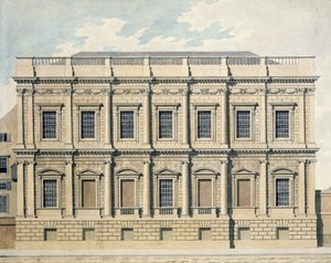 Ansicht des Banketthauses in Whitehall, Westminster, ca. 1790